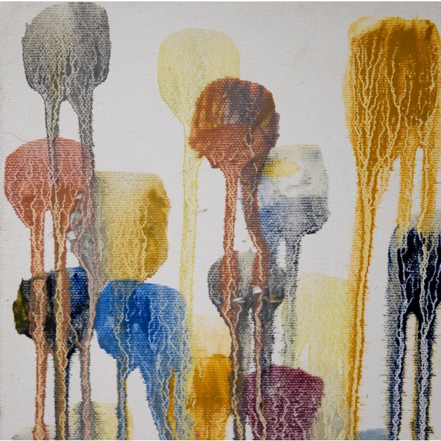 "Jellies" Abstract Expressionist Composition in Acrylic on Canvas Vibrant abstract composition by Santa Cruz artist...