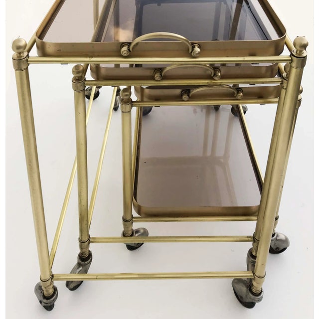 1950s 1950s Vintage Maison Lancel Nesting Tables- Set of 3 For Sale - Image 5 of 6