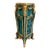 French Louis XV Bottle Green Pedestal With Bronze Ormolu & Gold Leaf Details For Sale