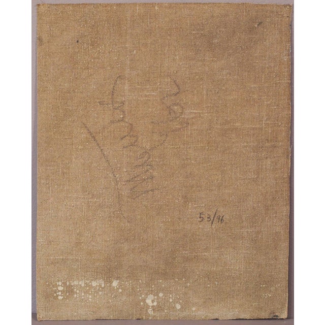 Textile Sketch of Soldier, 20th-Century, Oil on Canvas For Sale - Image 7 of 9