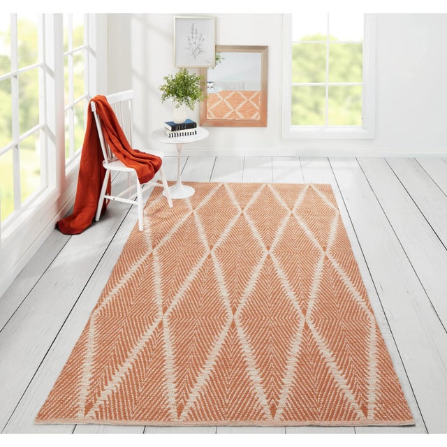 Orange Erin Gates by Momeni River Beacon Orange Hand Woven Indoor Outdoor Area Rug 2' X 3' For Sale - Image 8 of 8