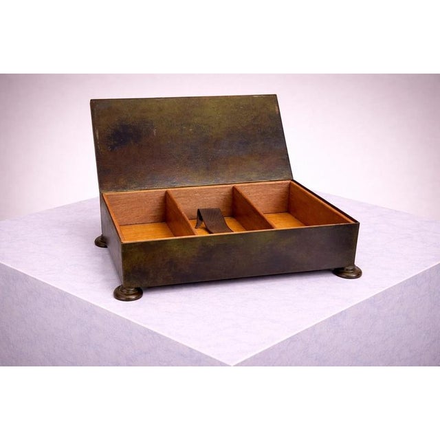 Wood Swedish Art Deco Bronze Box with Cedar Interior, 1930 For Sale - Image 7 of 11
