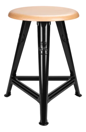 Rowac-Schemel Stool in Beech by Karl Robert Wagner for Rowac