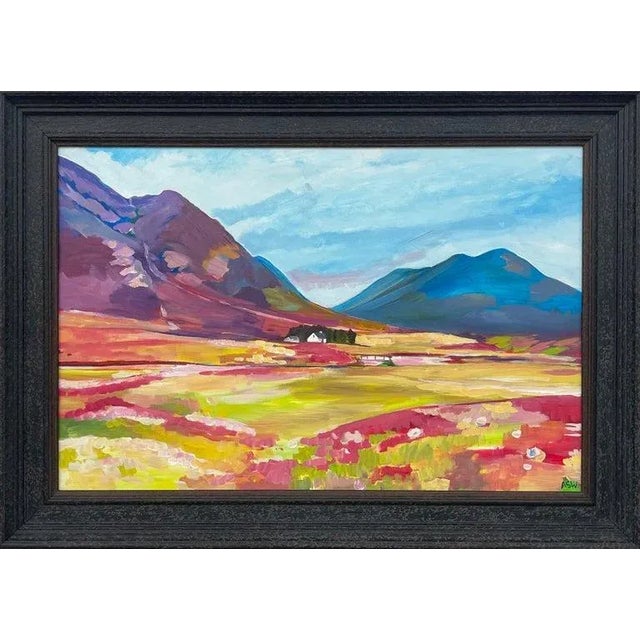 Colourful Abstract Landscape Painting of Scottish Highlands by Contemporary Artist For Sale - Image 13 of 13