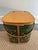 Mid 20th Century Hawkeye Green and Tan Woven Picnic Hamper by Burlington Basket Co. For Sale - Image 9 of 13