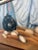 Vintage Mid Century Signed Still Life Oil Painting With Black Teapot & Eggs For Sale - Image 13 of 15