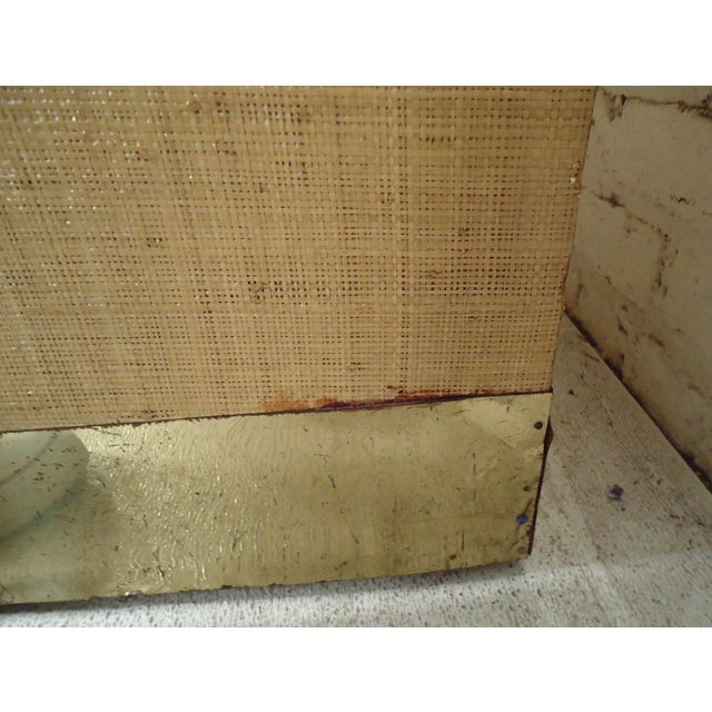 1970s 1970s Grass Cloth Coffee Table For Sale - Image 5 of 7