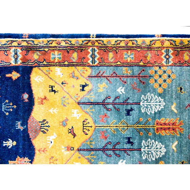 Mid 20th Century Mid-20th Century Persian Bidjar Pictorial Rug For Sale - Image 5 of 14