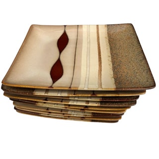 Vintage Rectangular Earthtone Plates -11 For Sale