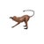 Late 20th Century Late 20th Century Large Leather-Wrapped Monkey Figure With Glass Eyes, Safari Sculpture, 24"h For Sale - Image 5 of 8