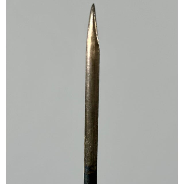 Silver Antique French Silver Plate Pig Skewer: Figural Food Hatelet Skewer For Sale - Image 8 of 10