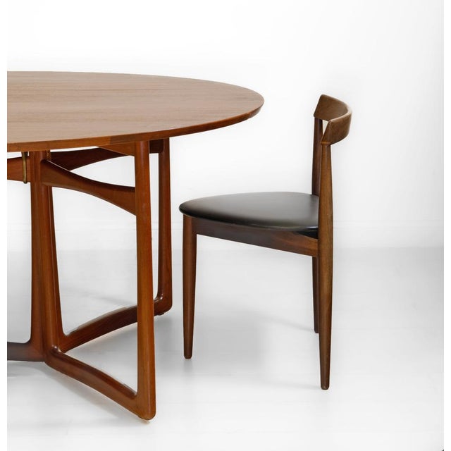 Wood Teak Drop Leaf Dining Table by Peter Hvidt & Orla Mølgaard Nielsen for France & Søn / France & Daverkosen, 1950s For Sale - Image 7 of 17