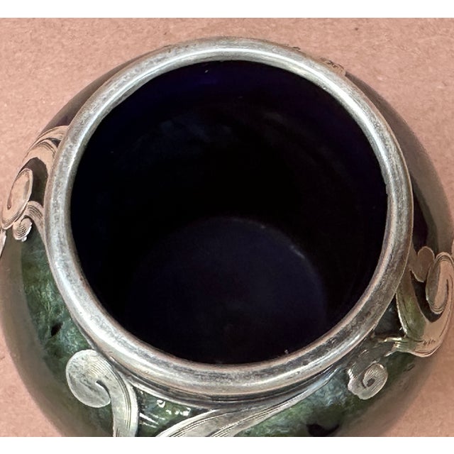 Loetz Art Nouveau Loetz Titania Silver Overlay Vase For Sale - Image 4 of 7