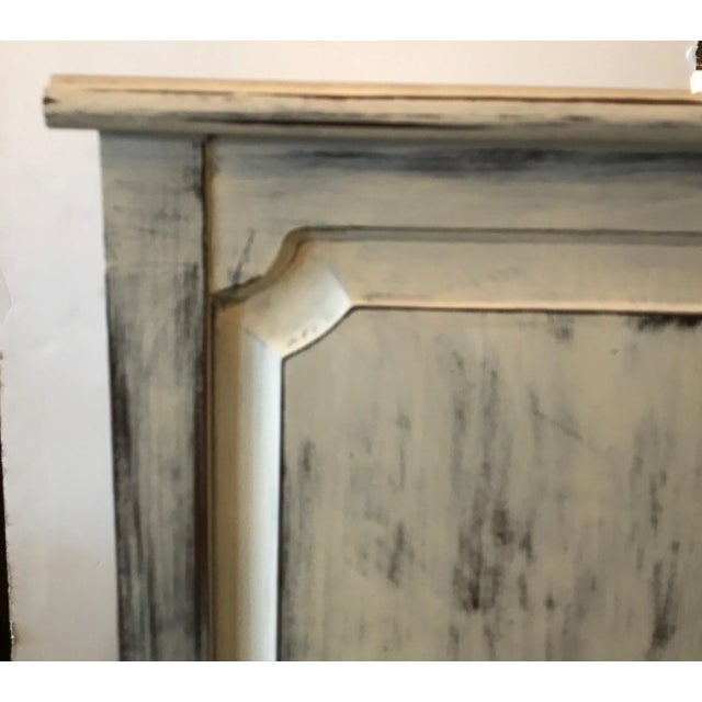 Cream Whitewash Chest on Chest Solid Walnut For Sale - Image 8 of 11