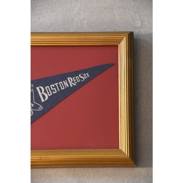American Vintage Framed Boston Red Sox Pennant For Sale - Image 3 of 3