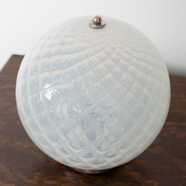 Vintage Murano Glass Table Lamp with Opal, Italy, 1980s For Sale - Image 12 of 12