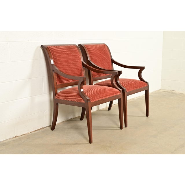 Smith & Watson Regency Carved Mahogany Armchairs, Pair For Sale - Image 14 of 14