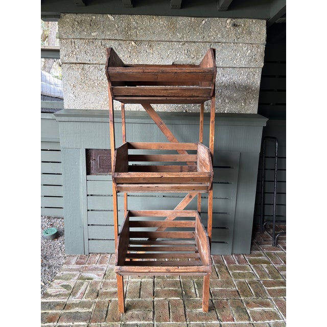 Vintage Rustic Wooden Farmhouse Market Display/Produce Stand For Sale - Image 10 of 15