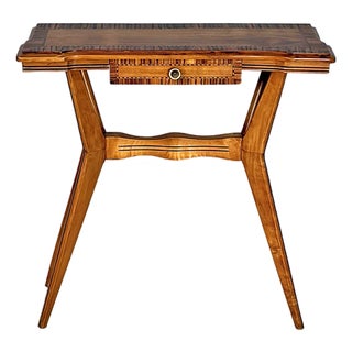 Art Deco Italian Wooden Console, 1940s For Sale