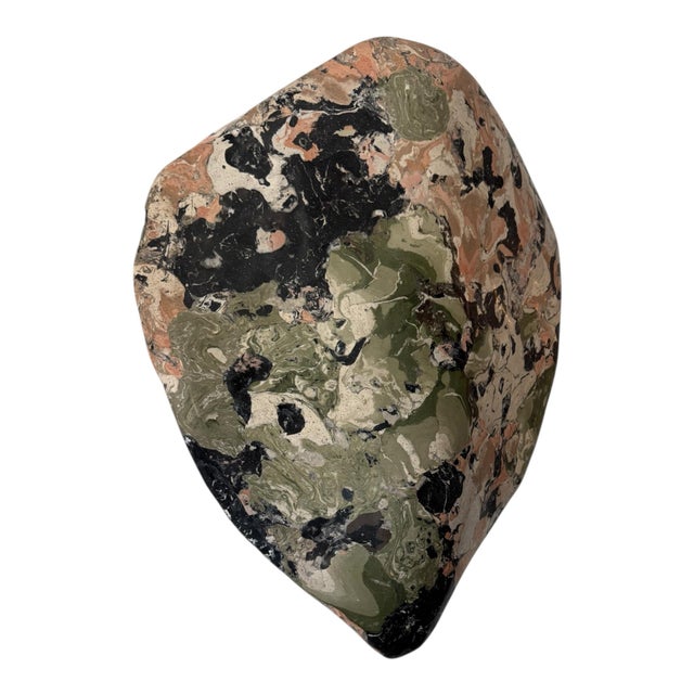 Stunning Scagliola Faux Tortoise Shell wall sculpture in a beautiful artisanal made calico style Patagonia Quartz. Wired...