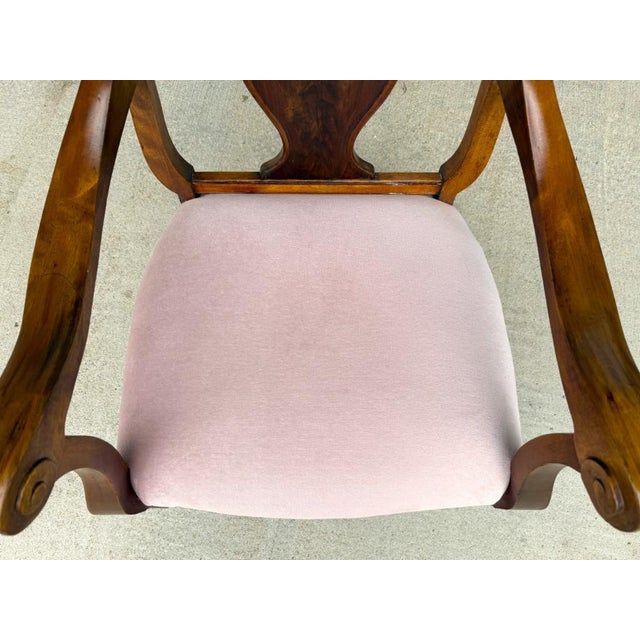 Early 20th Century Victorian Pink Upholstered Chairs With Open Back For Sale - Image 10 of 10