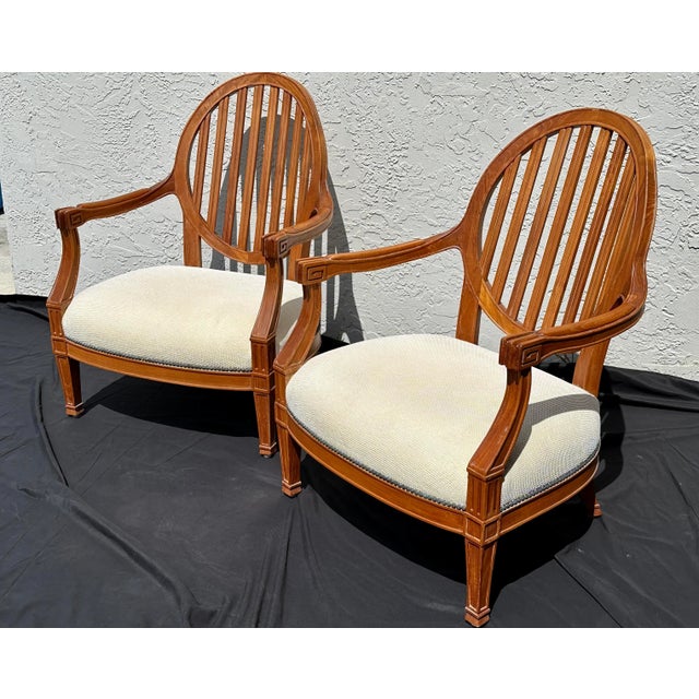A great looking Pair of Indoor/Outdoor Chairs, designed by John Hutton and built by David Sutherland Furniture, Featuring...