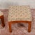 Beige Art Deco Stools in Walnut, Set of 2 For Sale - Image 8 of 13
