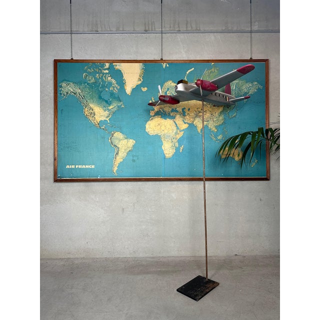 Vintage Air France Airway Map, 1970s For Sale - Image 4 of 10