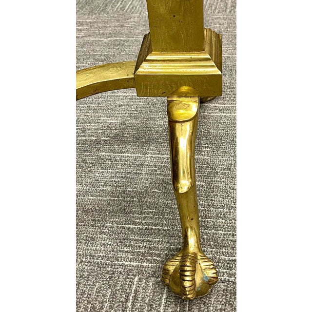 Bronze Pair of Large Bronze Georgian Style Andirons For Sale - Image 8 of 9