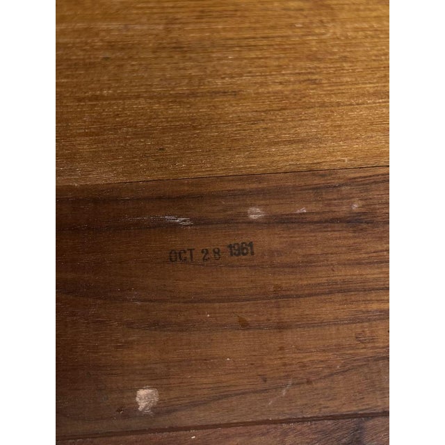 Vintage 1961 Solid Walnut MCM Dresser and Nightstand Set For Sale - Image 13 of 18