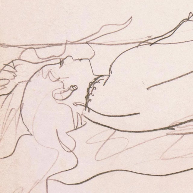 Mid-Century Modern 'Reclining Nude' by Victor Di Gesu, Paris, Salon D'Automne, Académie Chaumière, San Francisco Art Association, Los Angeles County Museum of Art For Sale - Image 3 of 7