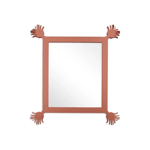 Contemporary Fleur Home Carnival Vieux Rectangle Mirror in Red Earth, 43x55 For Sale - Image 3 of 3