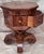 Late 19th Century American Empire Crotch Mahogany Octogonal Rolling Side Table For Sale - Image 9 of 10