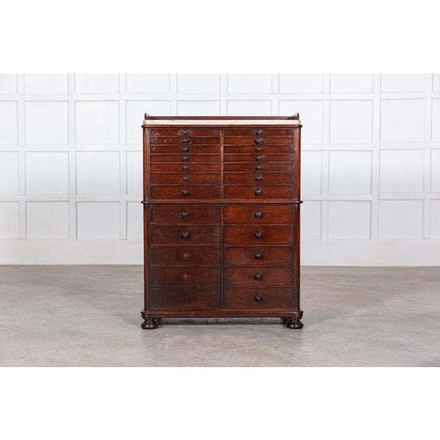 Mid 19th Century 19th Century English Mahogany & Marble Top Collectors Cabinet, 1860s For Sale - Image 5 of 18