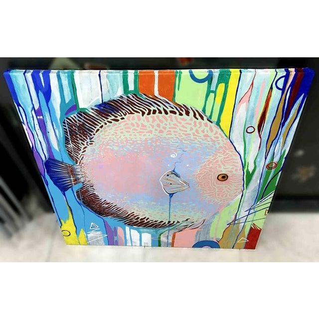 Alessandro Filetti, Pesce, 2013, Acrylic Painting on Canvas For Sale - Image 3 of 8