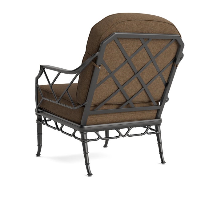 Not Yet Made - Made To Order Brown Jordan Calcutta Lounge Chair, Textured Pewter frame with Fusion Moccasian fabric For Sale - Image 5 of 11