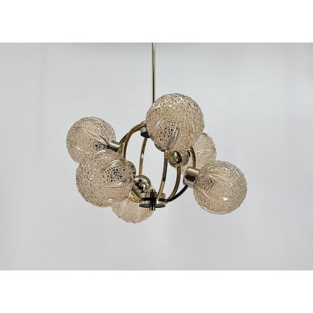 Mid-Century Modern Space Age Brass Ceiling Lamp by Richard Essig, 1970s For Sale - Image 3 of 18