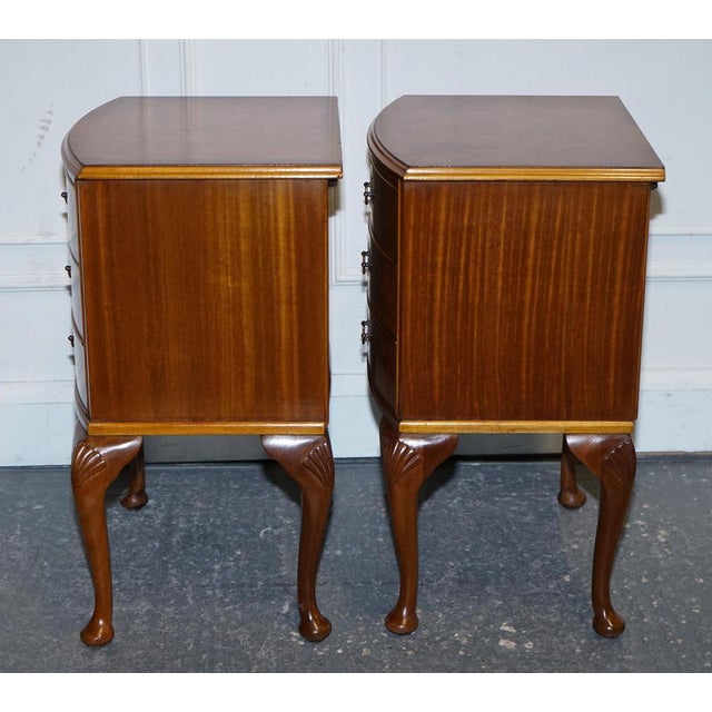 Art Deco Style Burr Walnut Nightstands, Set of 2 For Sale - Image 14 of 18