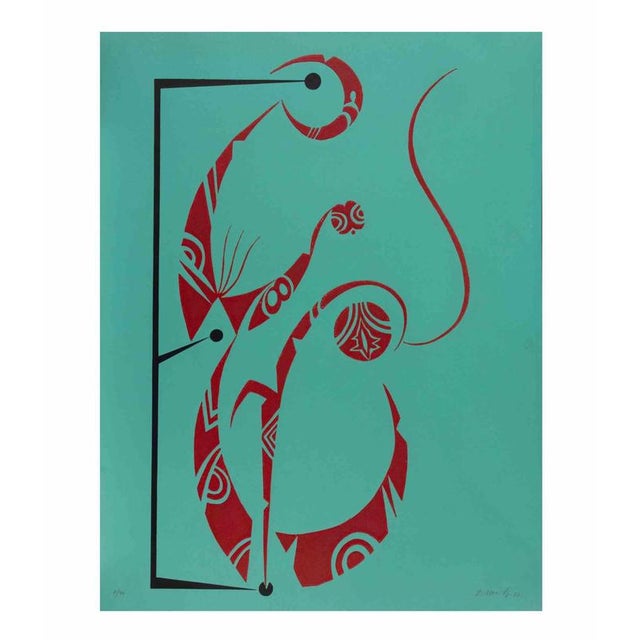 Rafael Alberti, Composition-Letter E, Lithograph, 1972 For Sale - Image 4 of 4