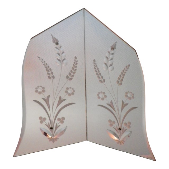 Engraved Wall-Mounted Mirrors in Asymmetrical Venetian Style, 1970s, Set of 2 For Sale