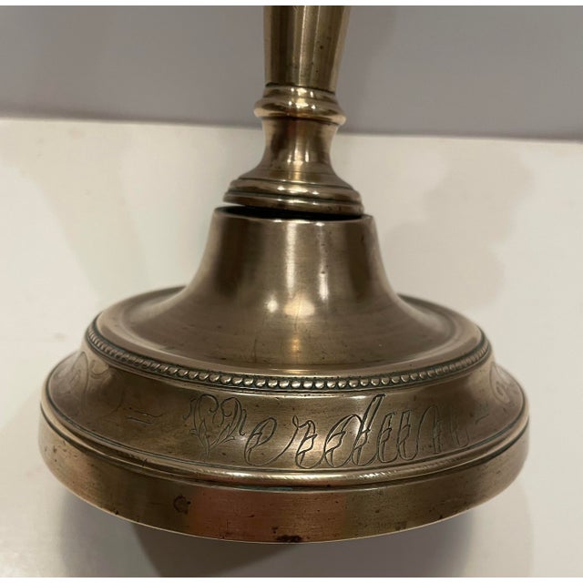 19th Century Verdun French Brass Candlestick For Sale - Image 4 of 7