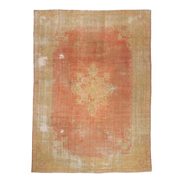 Late 19th Century Turkish Oushak Rug, 09'07 X 13'00 For Sale