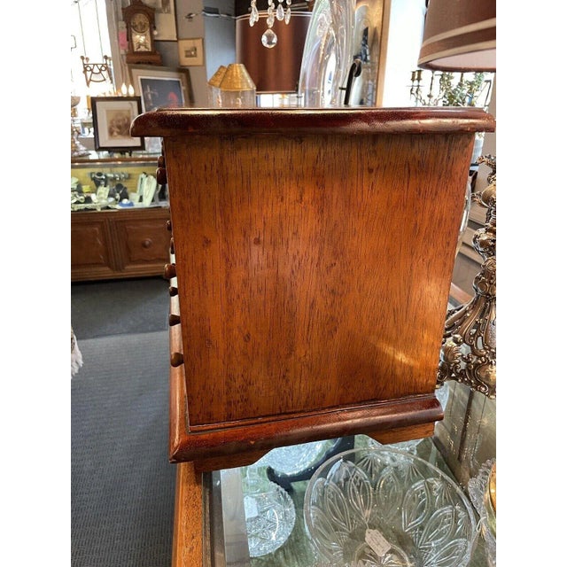 Late 19th Century Late 19th Century Antique 18 Drawer Hardwood Table Top Apothecary Cabinet For Sale - Image 5 of 13