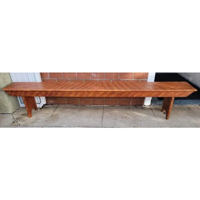 19th C Painted long farmhouse bench's in amazing condition from Pennsylvania.These benches are a matching pair and from...