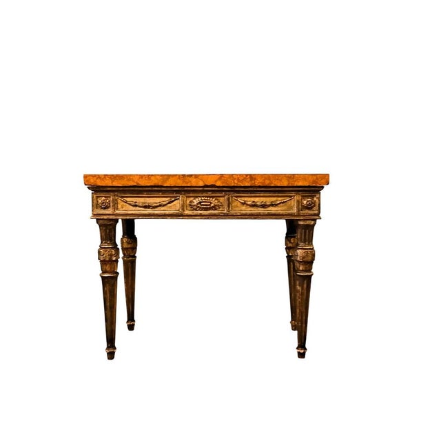 Metal Italian Louis XVI Console Table, 1820 For Sale - Image 7 of 7