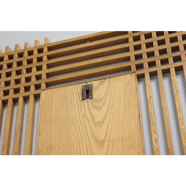 Vintage Italian Wooden Mirror by Ettore Sottsass, 1960 For Sale - Image 10 of 12