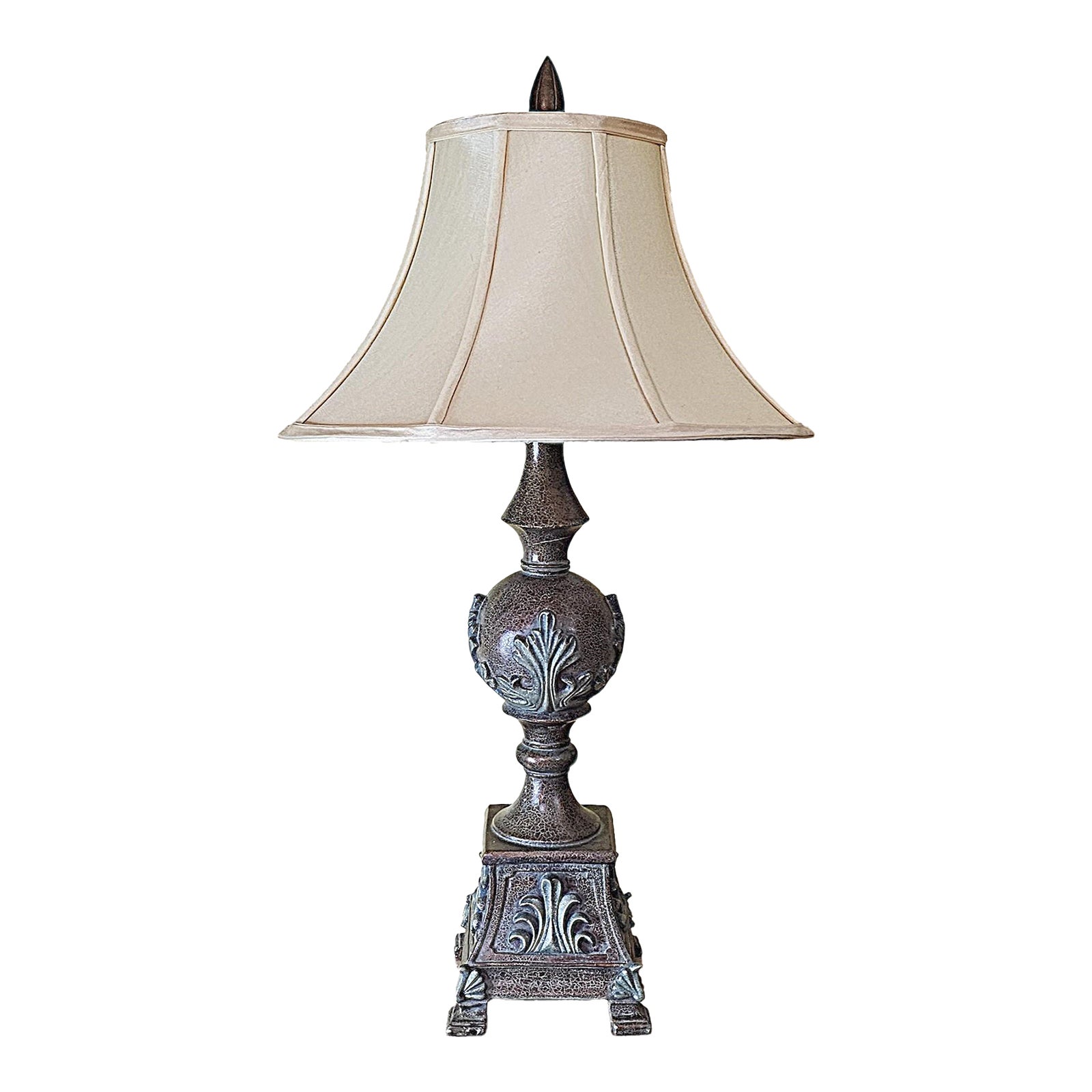Vintage Ornate Resin Table Lamp – Traditional / Hollywood Regency Style ...