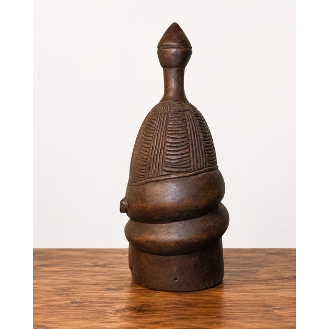 Large Senufo-Style African Helmet Mask Sculpture For Sale - Image 4 of 6