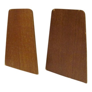 Danish Modern Teak Bookends by Viking of Japan - a Pair 7" High For Sale