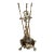 19th Century Victorian Brass Hunting Fireplace Tool Set - 4 Pcs. For Sale